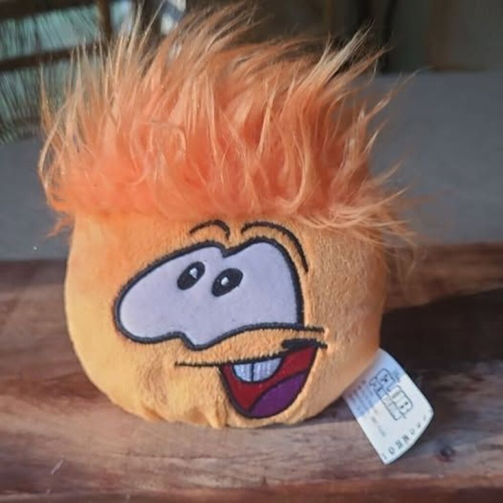 Disney Club Penguin Orange Puffie  Plush